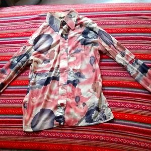 Vintage 60s/70s Longsleeve Button Down Top Xxs